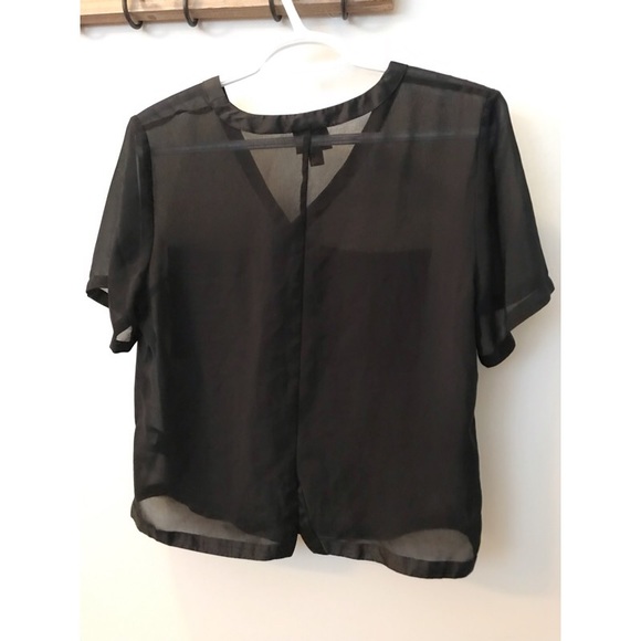 Sheer Black Crop Top ▪️ - Picture 1 of 4